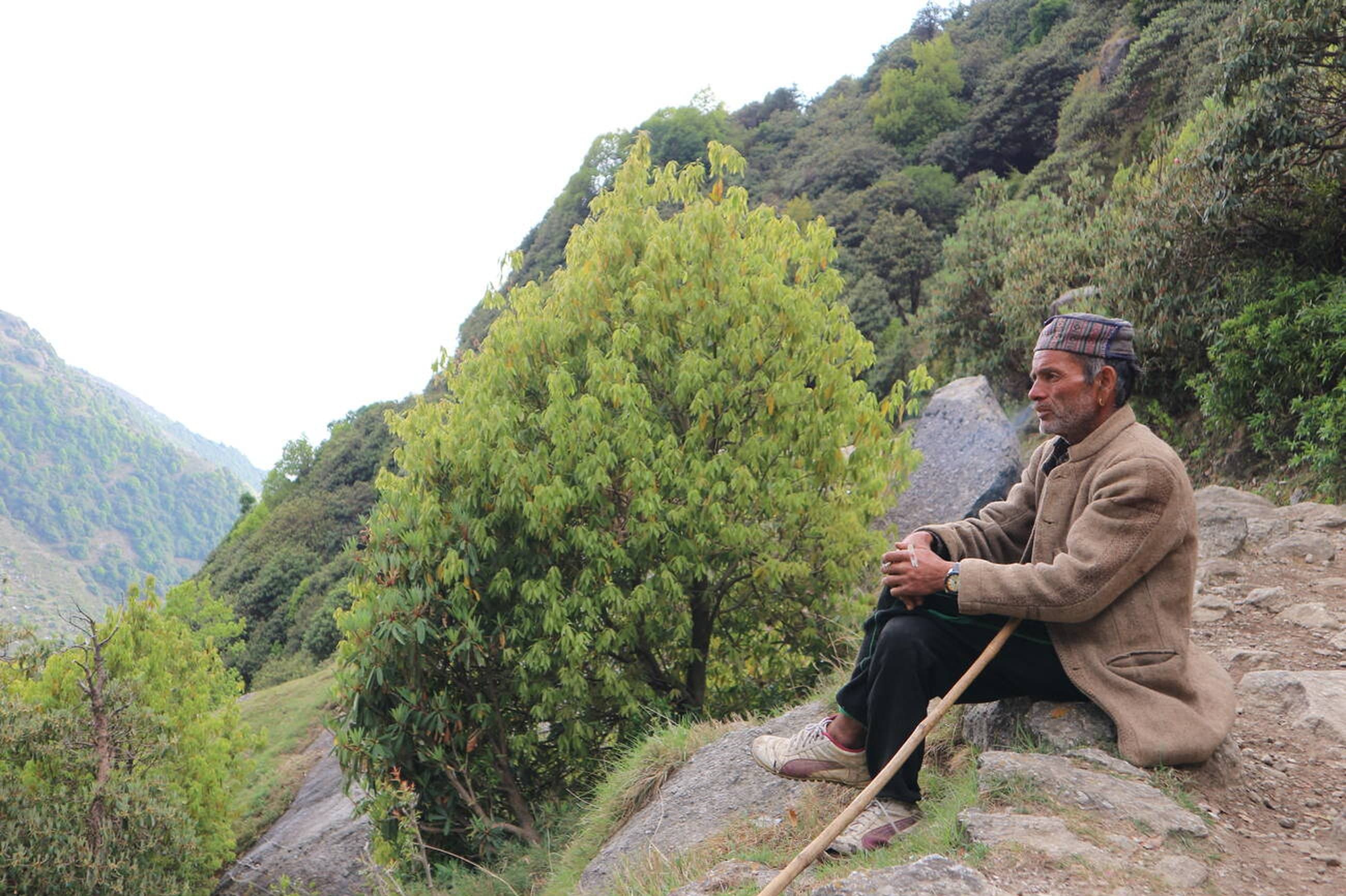 Trekking path through the valley