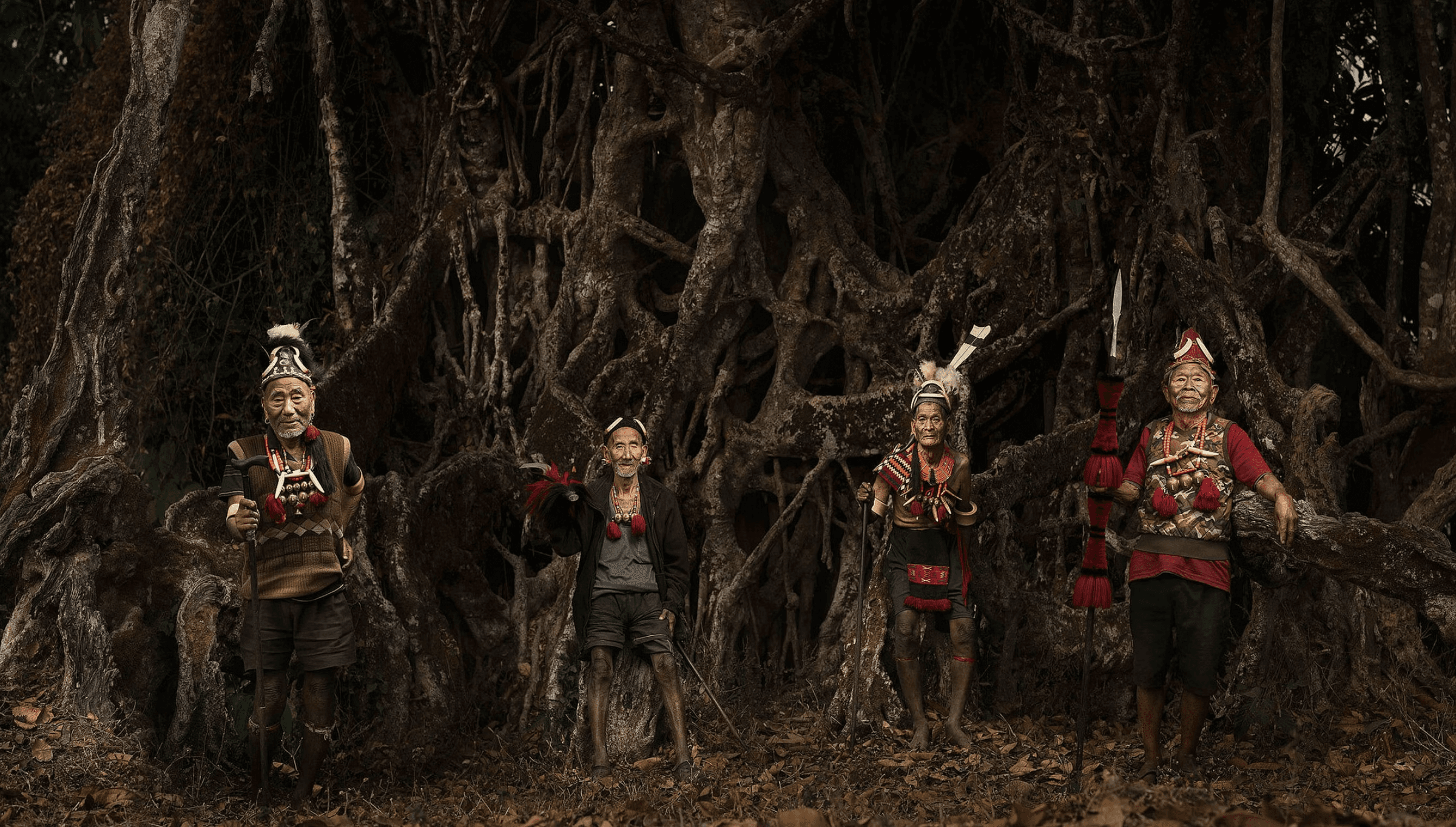 Konyak Headman with Tattoos