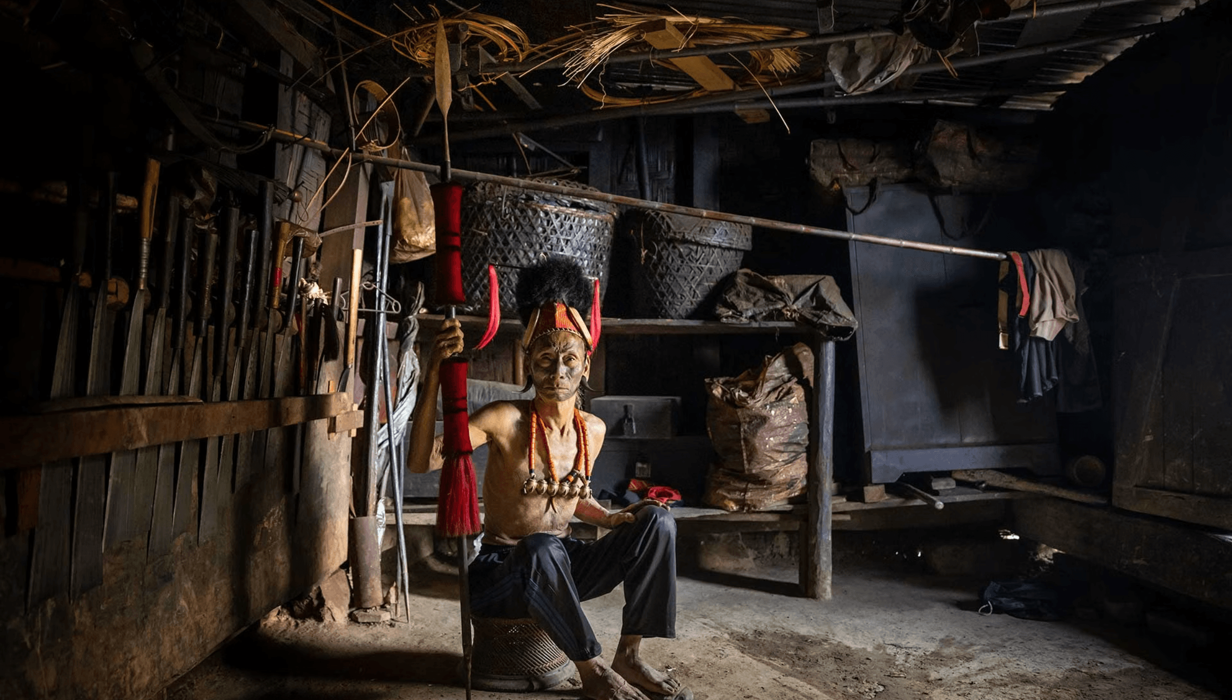 Konyak Headman with Tattoos