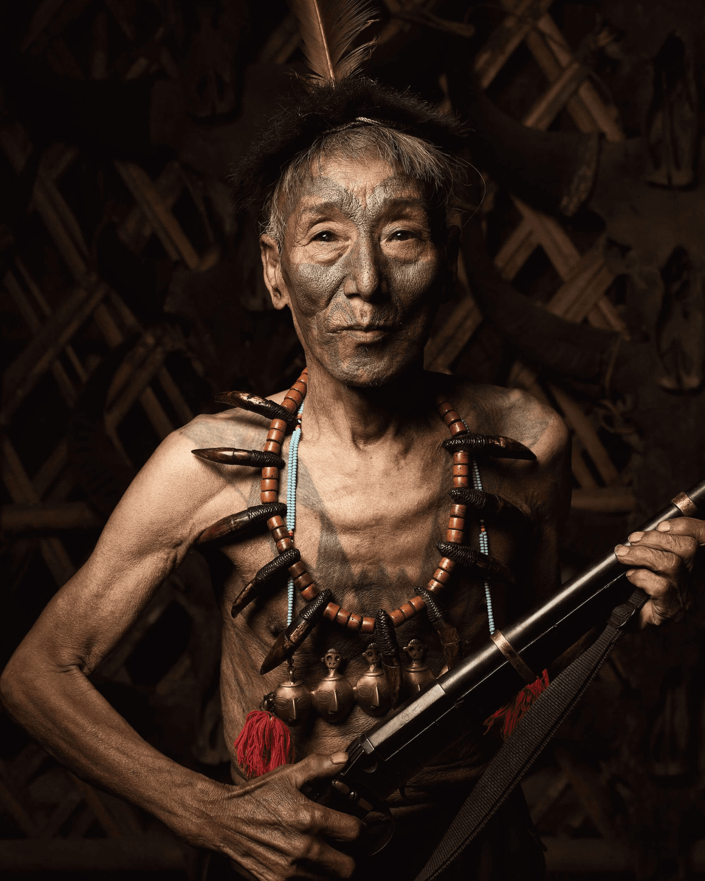 Konyak Headman with Tattoos