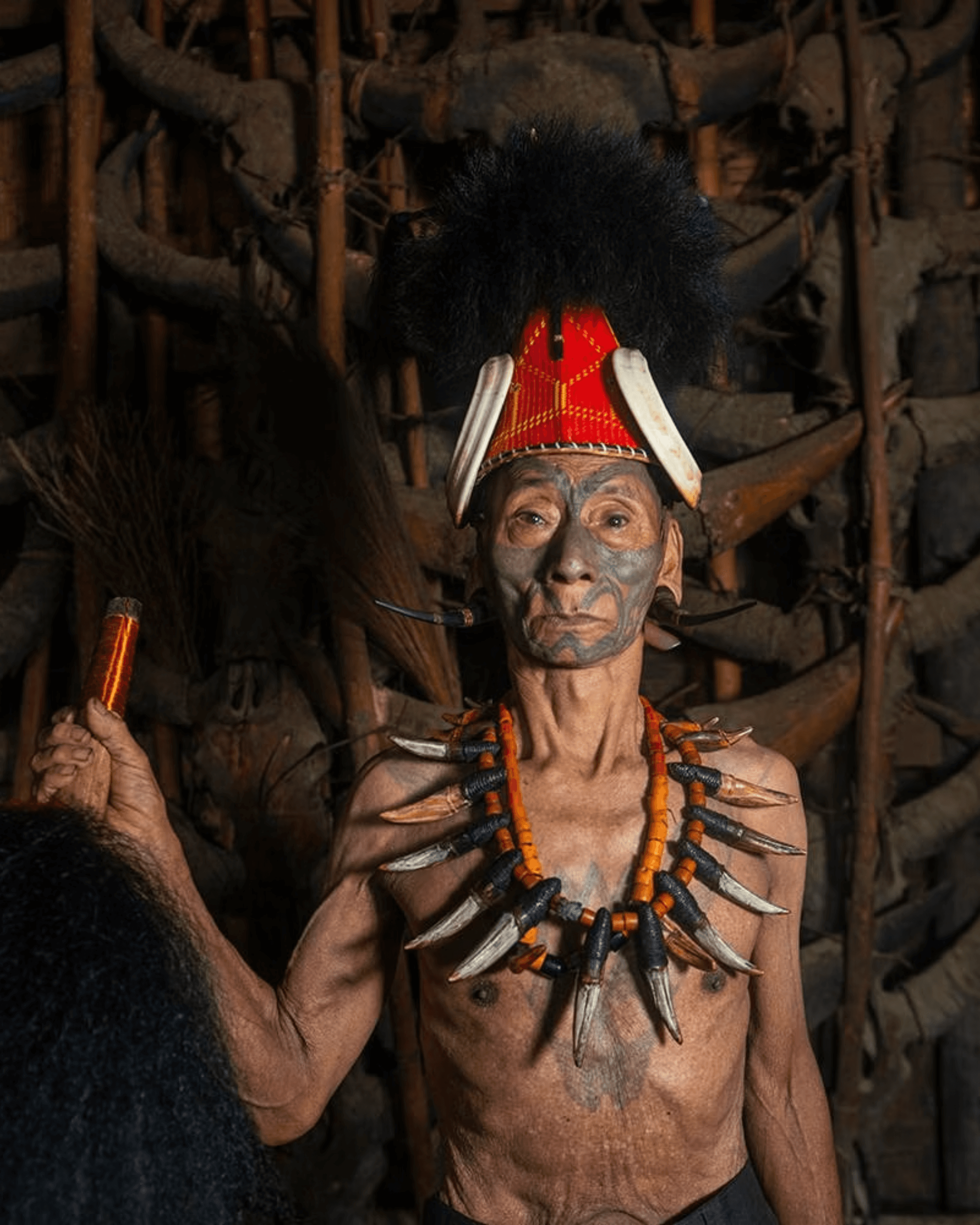 Konyak Headman with Tattoos