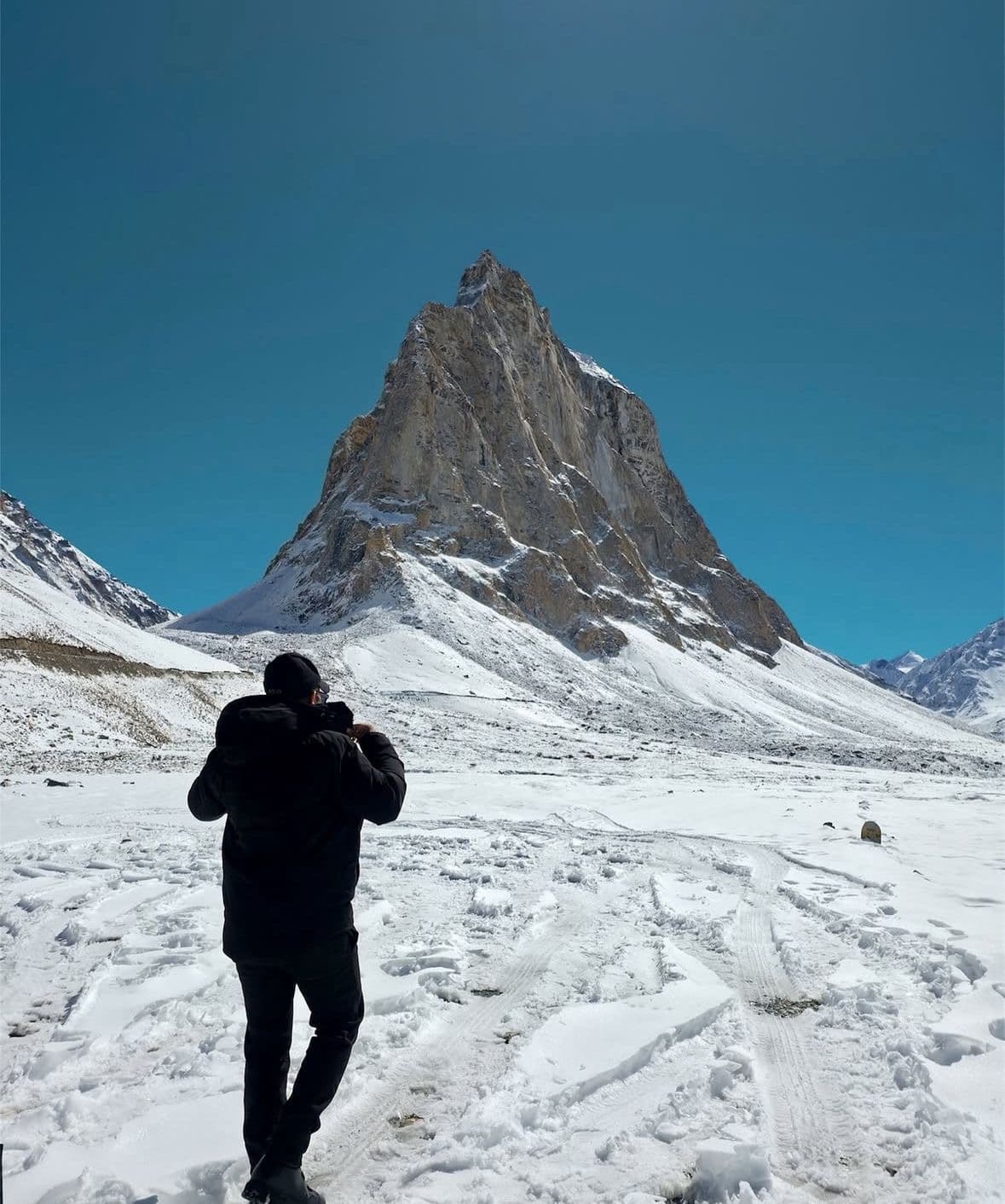 Trekking path through the valley
