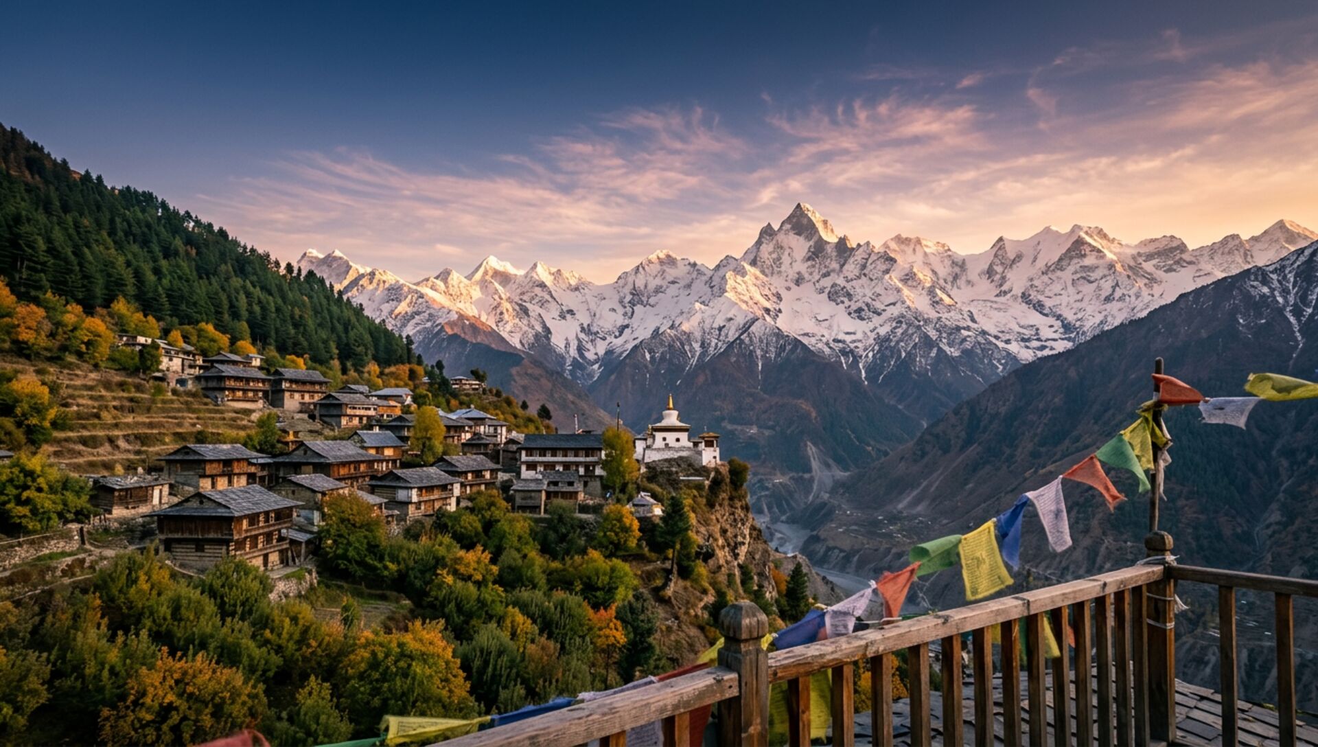 High mountain valley suitable for an upper Himalayan trade-route mood