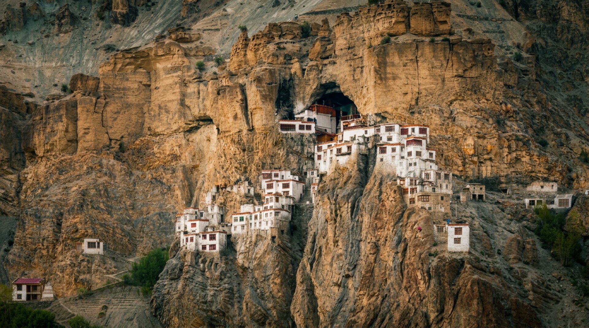 Remote high-altitude Himalayan settlement mood