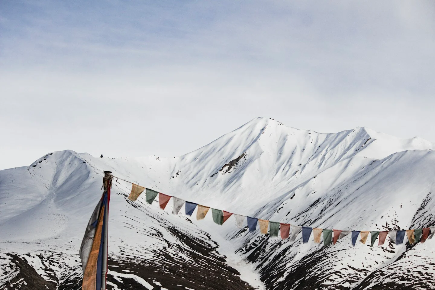 Langza village below the high peaks of Spiti
