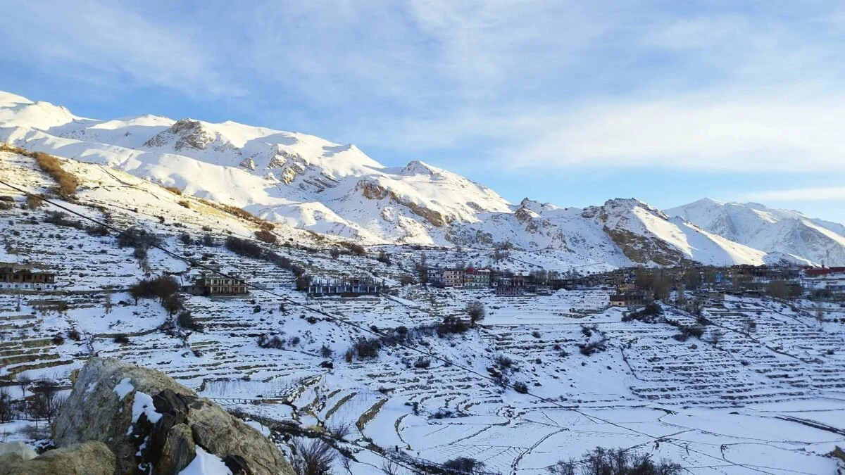 Nako village on the Kinnaur road into Spiti